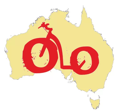 australia-map map of australia with footbikes